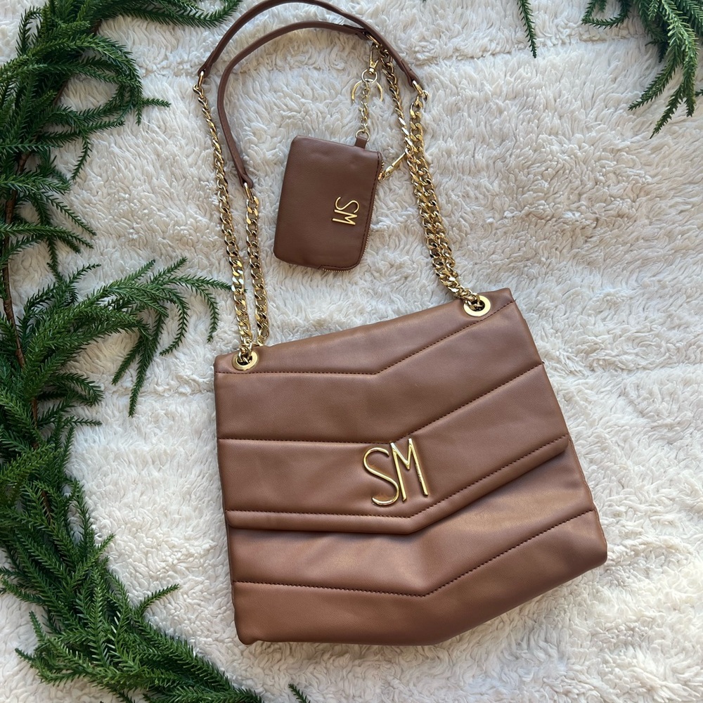 Brown Quilted Shoulder Bag